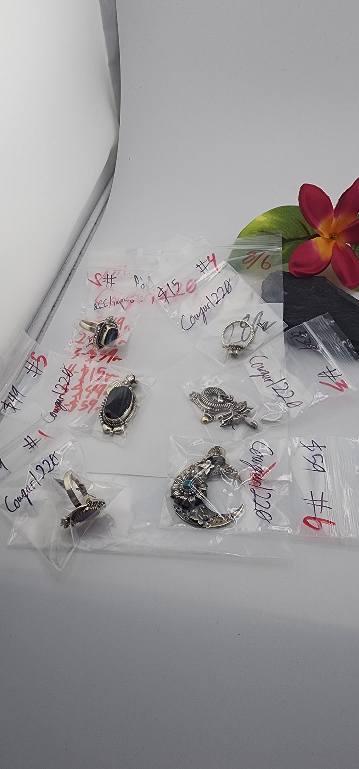 AM SHOW 48HR - RESERVED FOR: Cowgurl220 - 8/6/2025 FL tiktok Live Show - 6 Sterling Silver Items