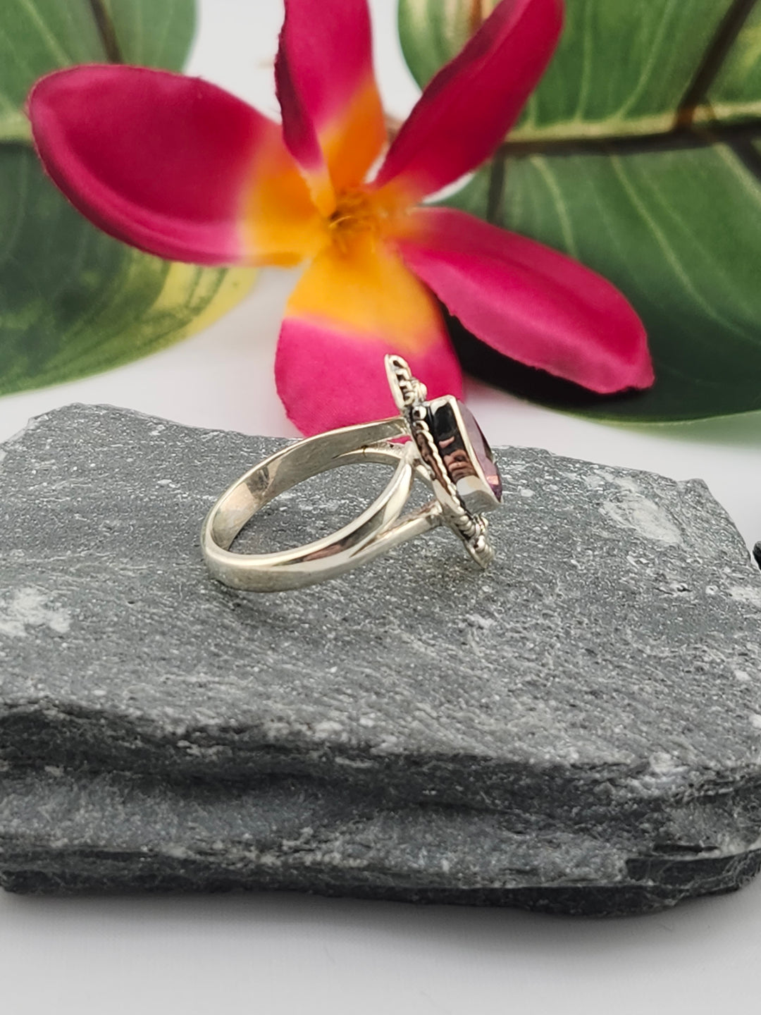 Pink Topaz Ring Size 8