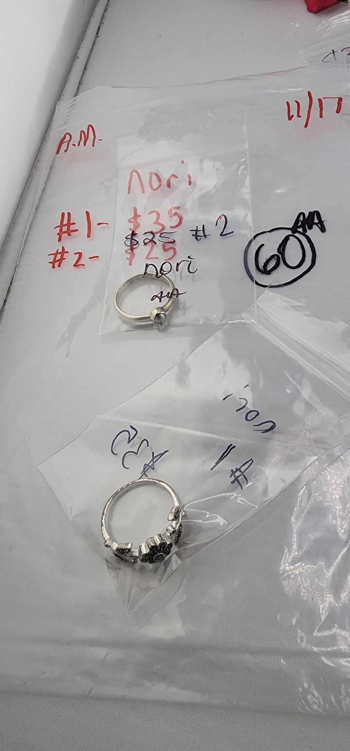 AM SHOW 48HR RESERVED FOR: nori - 11/17/2025 FL tiktok Live Show - 2 Sterling Silver Items