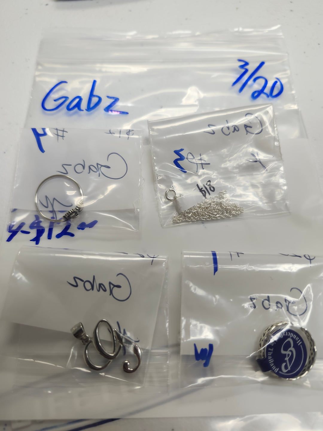 RESERVED FOR: Gabz - 3/20/2025 Live Show - 4 Sterling Silver Items