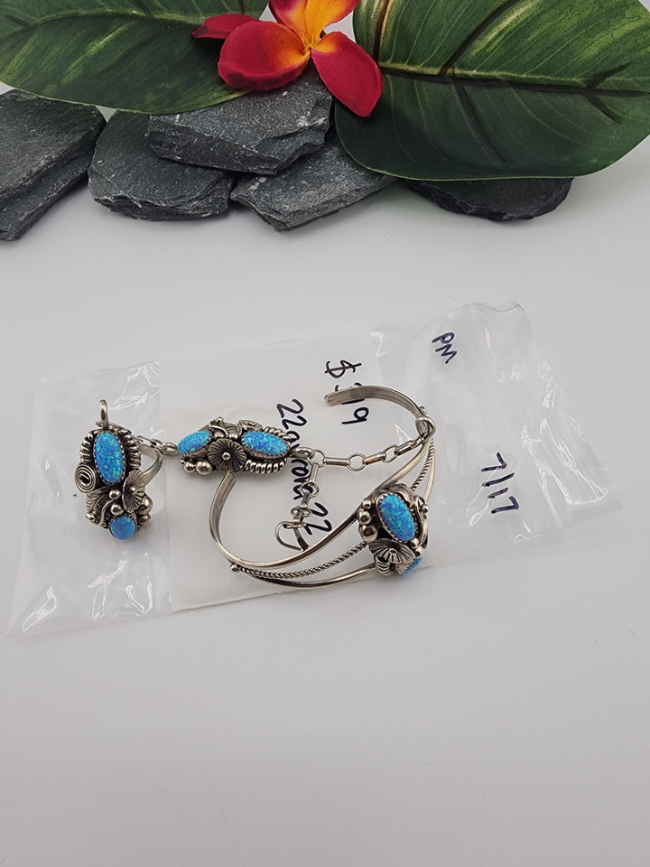 22aurora22 - Native Opal Bracelet - RESERVED FOR: - 7/17/2026 -  Sterling Silver Items