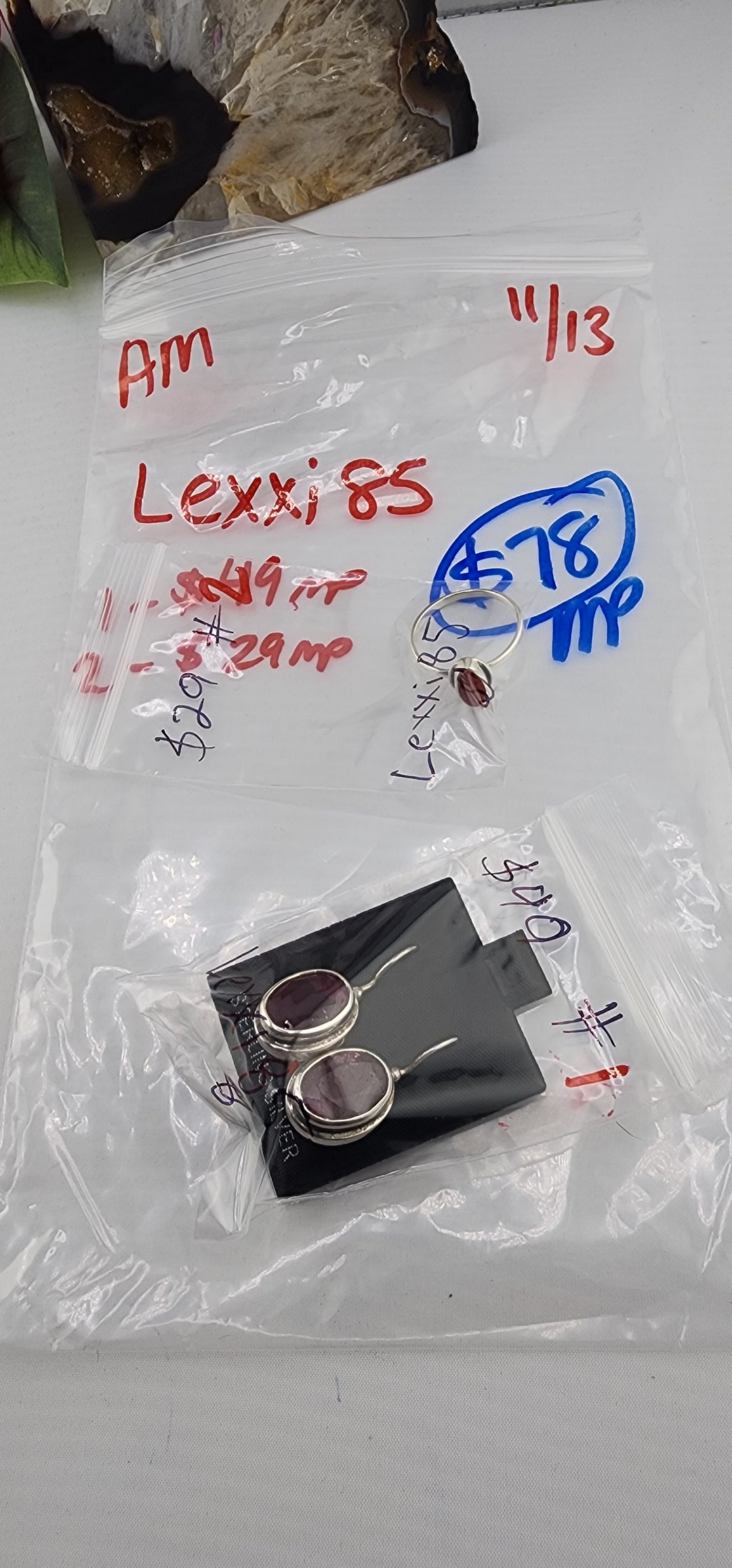 AM SHOW 48HR RESERVED FOR: Lexxi85 - 11/13/2025 FL tiktok Live Show - 2 Sterling Silver Items