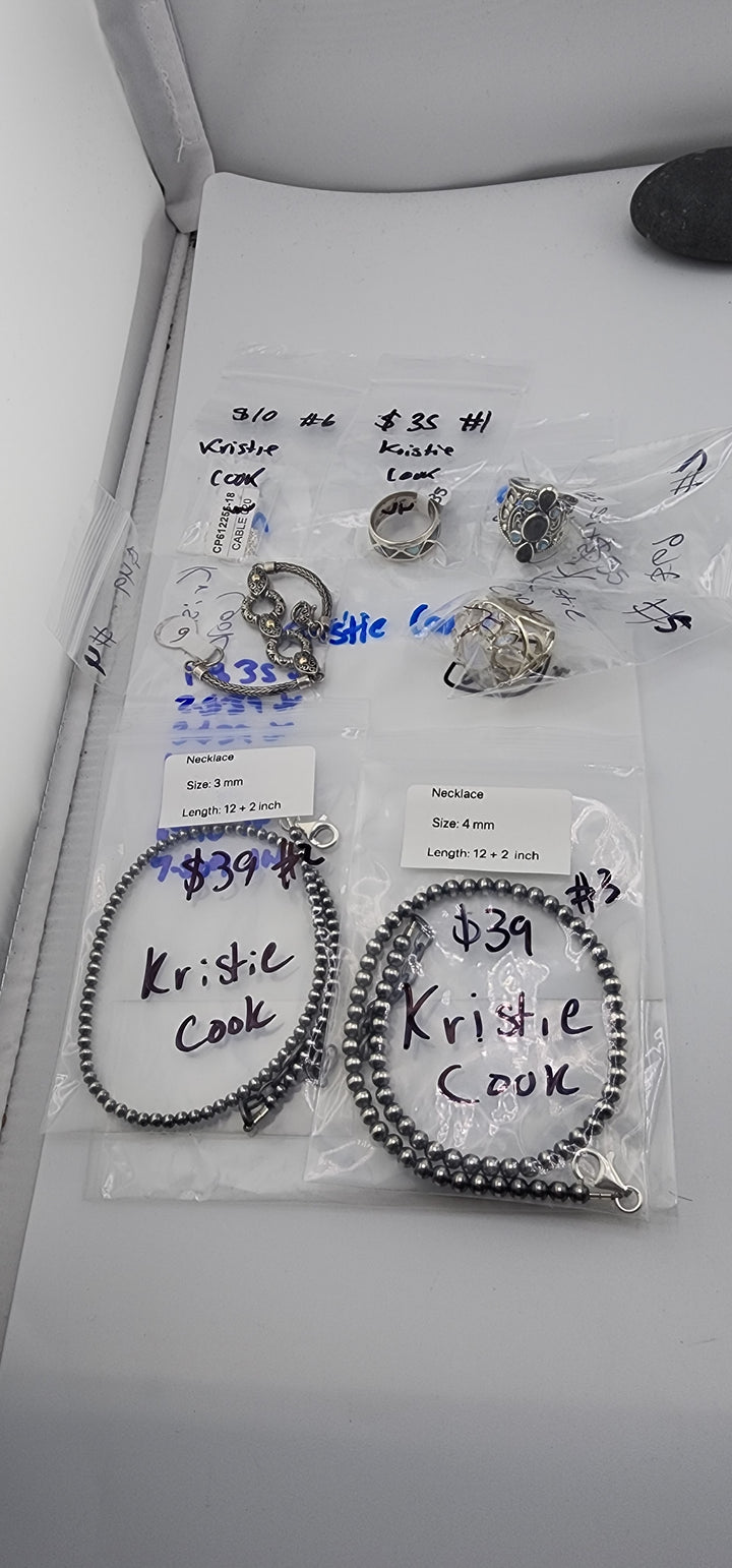 PM SHOW 48HR - RESERVED FOR:  Kristie Cook- 9/28/2025 FL tiktok Live Show -7 Sterling Silver Items