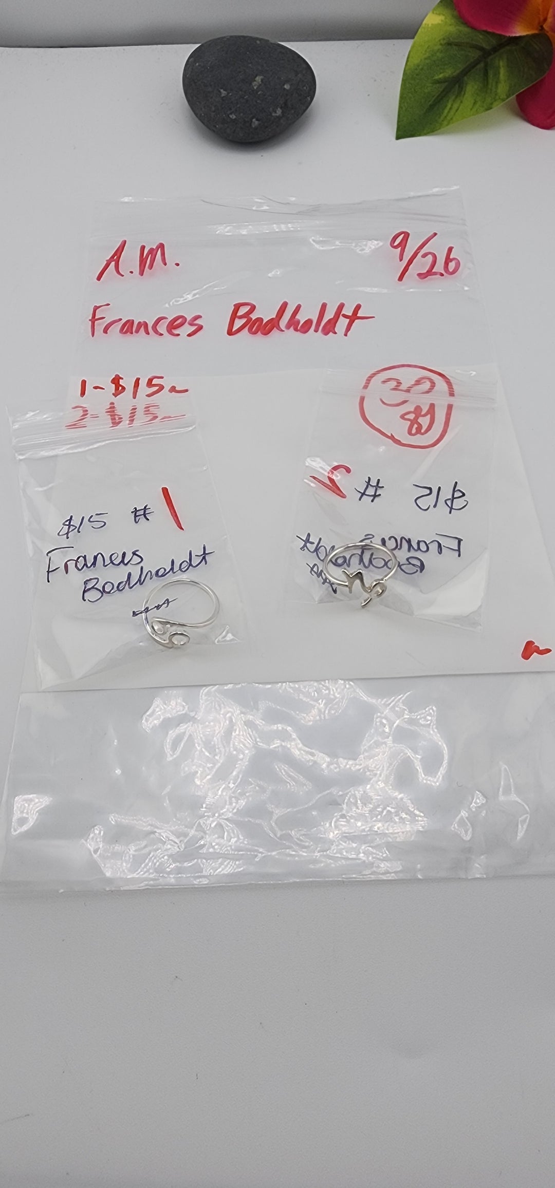 AM SHOW 48HR RESERVED FOR: Frances Bodholdt - 9/26/2025 FL tiktok Live Show - 2 Sterling Silver Items