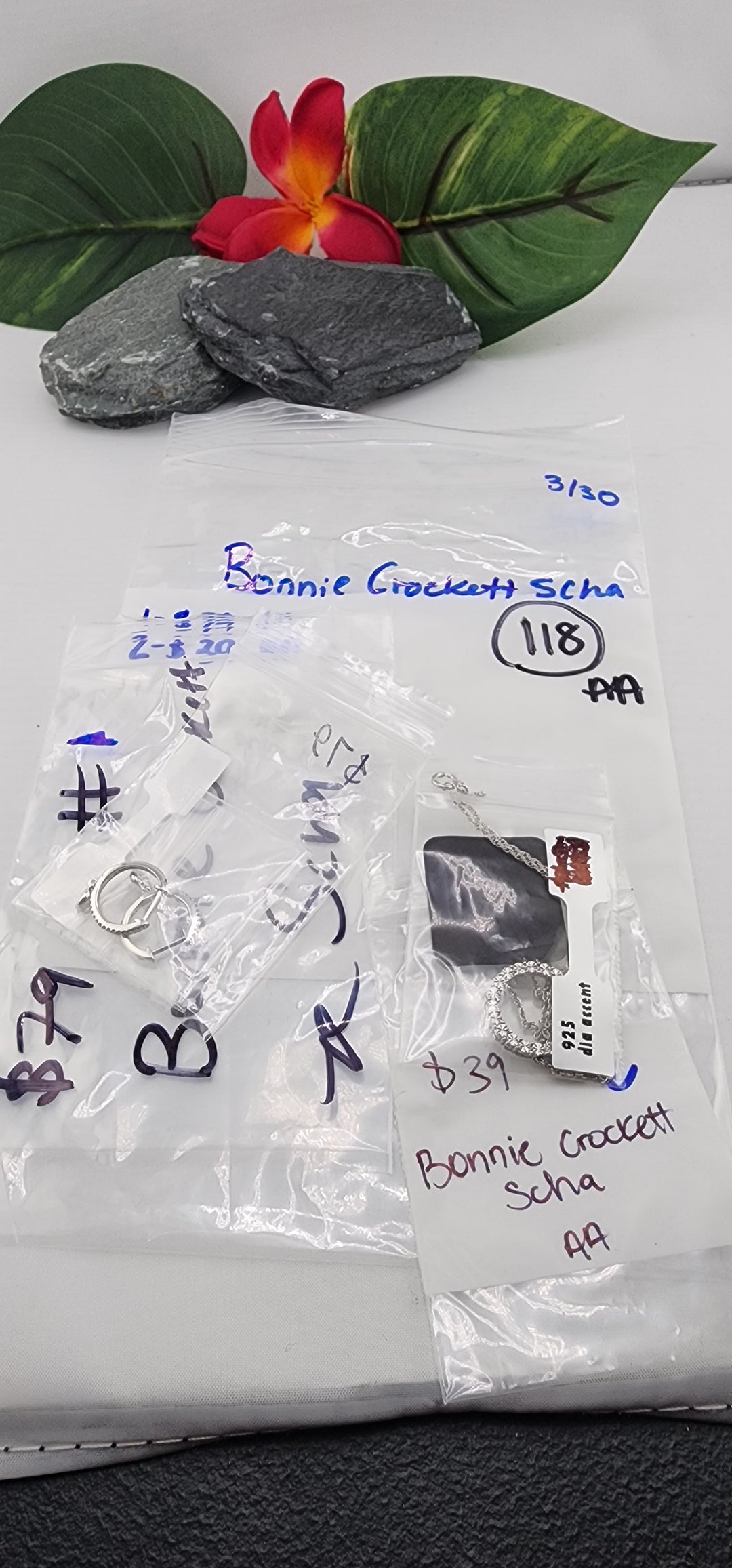 RESERVED FOR: Bonnie Crockett Scha- 3/30/2025 tiktok Live Show - 2 Sterling Silver Items