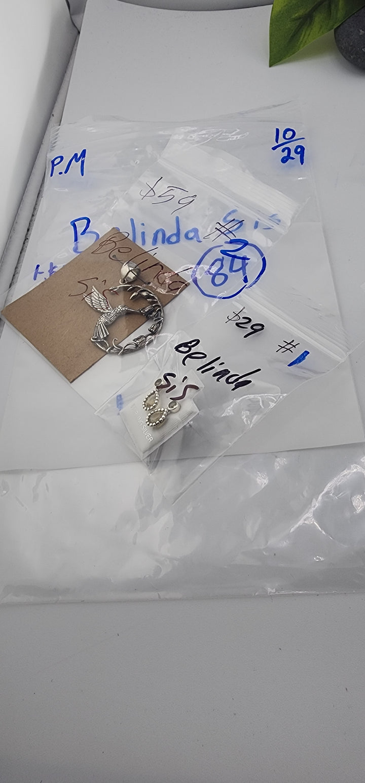 PM SHOW 48HR - RESERVED FOR: Belinda Sis - 10/29/2025 FL tiktok Live Show - 2 Sterling Silver Items