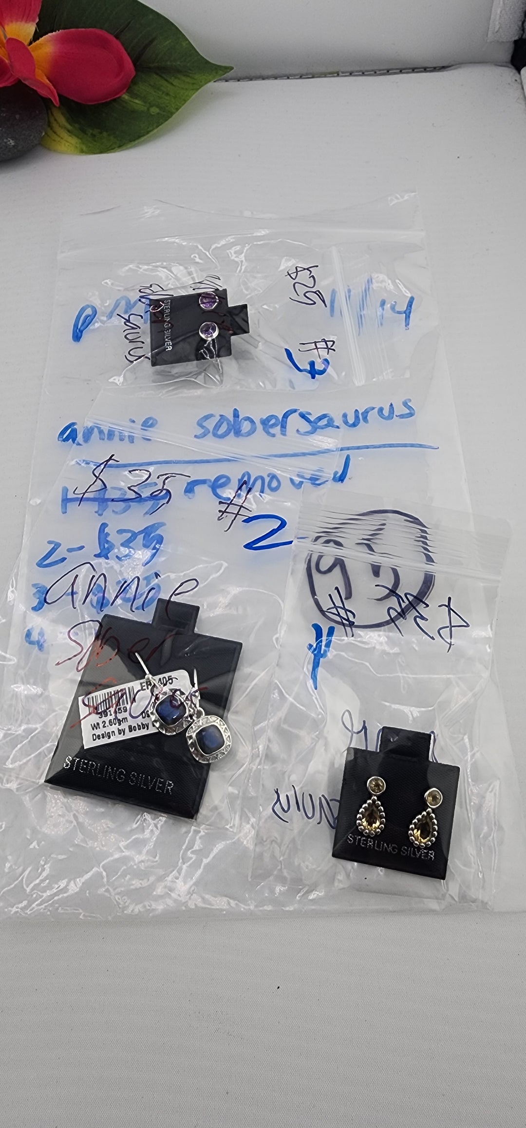 PM SHOW 48HR - RESERVED FOR: annie sobersaurus - 11/14/2025 tiktok Live Show - 3 Sterling Silver Items