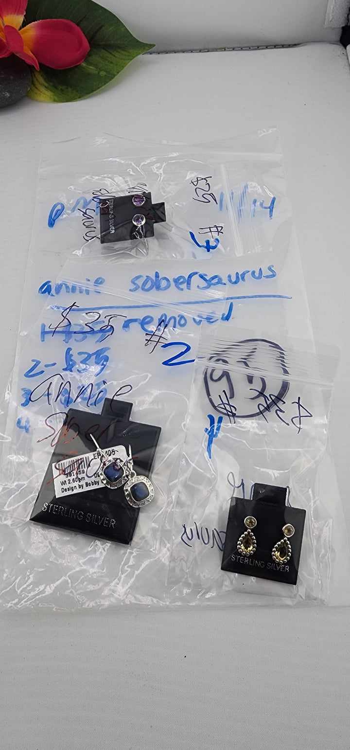 PM SHOW 48HR - RESERVED FOR: annie sobersaurus - 11/14/2025 tiktok Live Show - 3 Sterling Silver Items