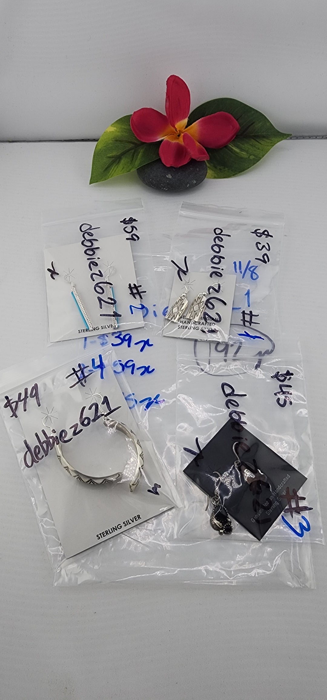 PM SHOW 48HR - RESERVED FOR: debbiez621 - 11/8/2025 tiktok Live Show - 4 Sterling Silver Items