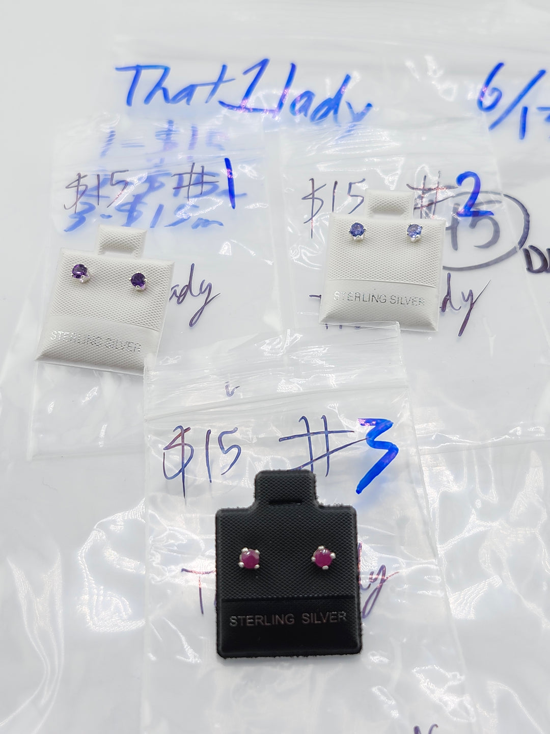 48HR - RESERVED FOR: That1lady - 6/13/2025 FL tiktok Live Show -  3 Sterling Silver Items