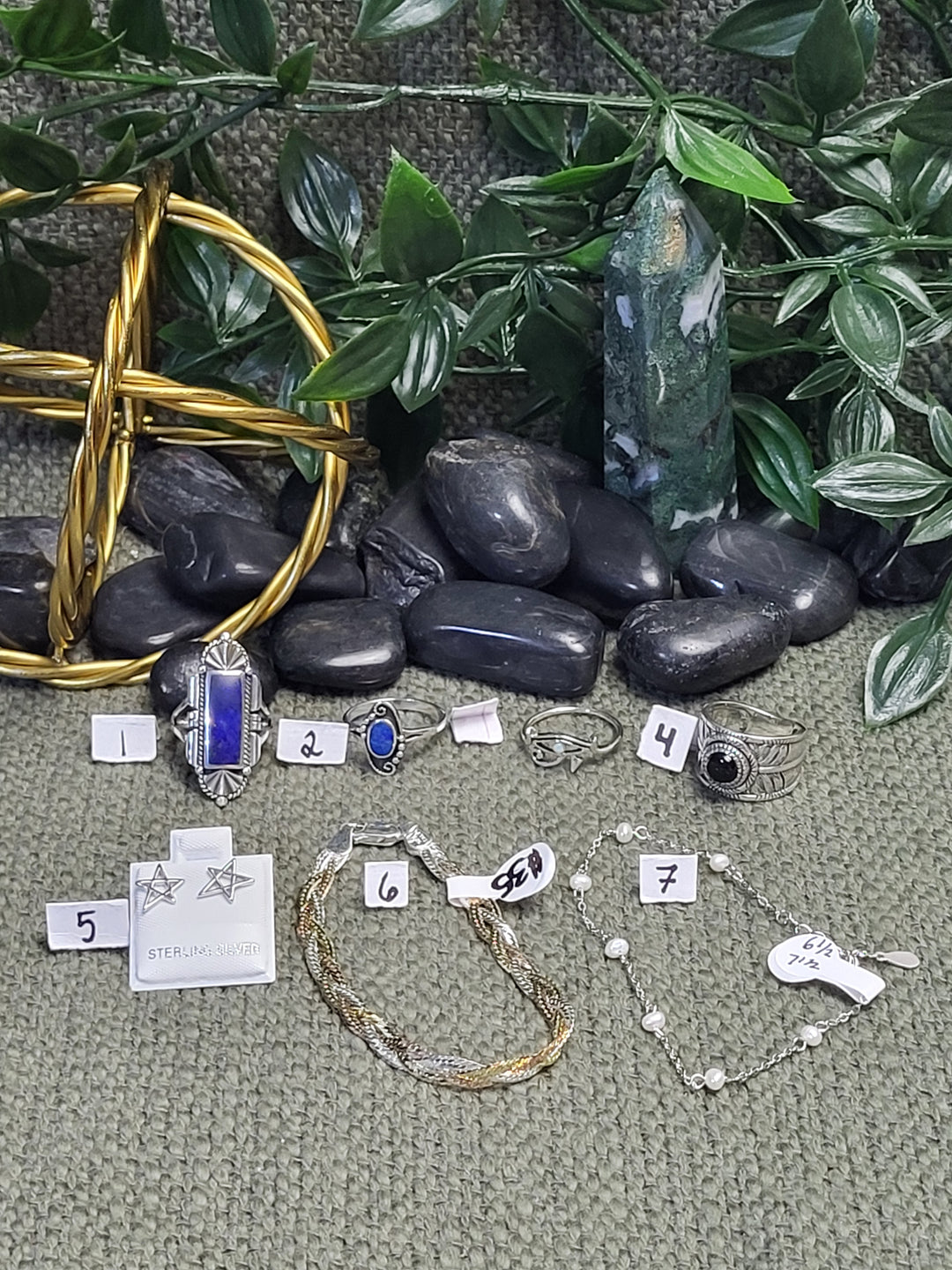 RESERVED FOR: Angela A 8/23/24- 7 Sterling Silver Items