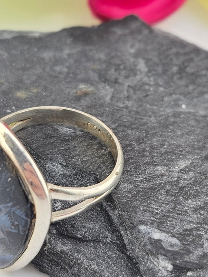 Petersite Ring in sterling silver 925 size 6