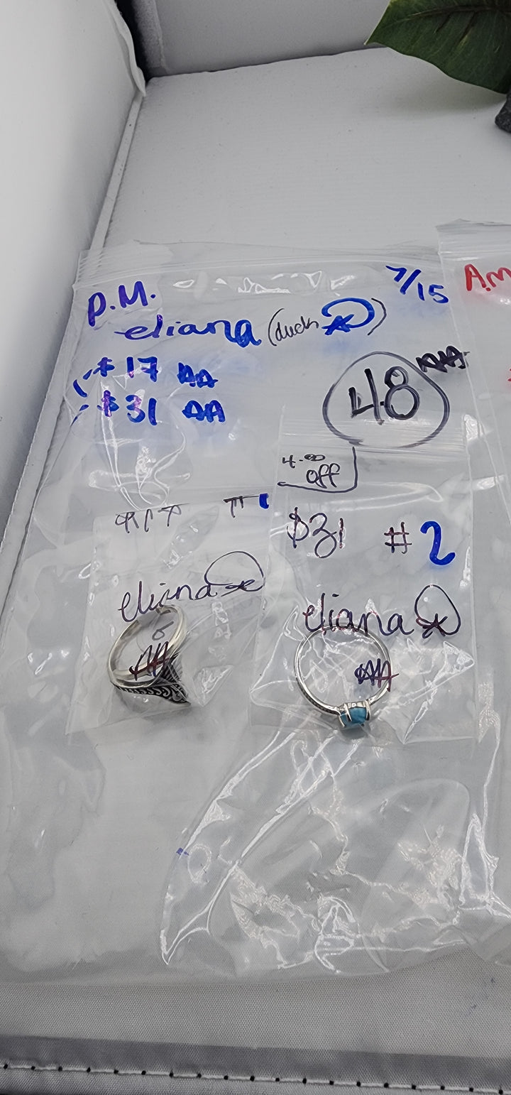 PM SHOW 48HR - RESERVED FOR: eliana🦆💫  - 7/15/2025 FL tiktok Live Show - 2 Sterling Silver Items