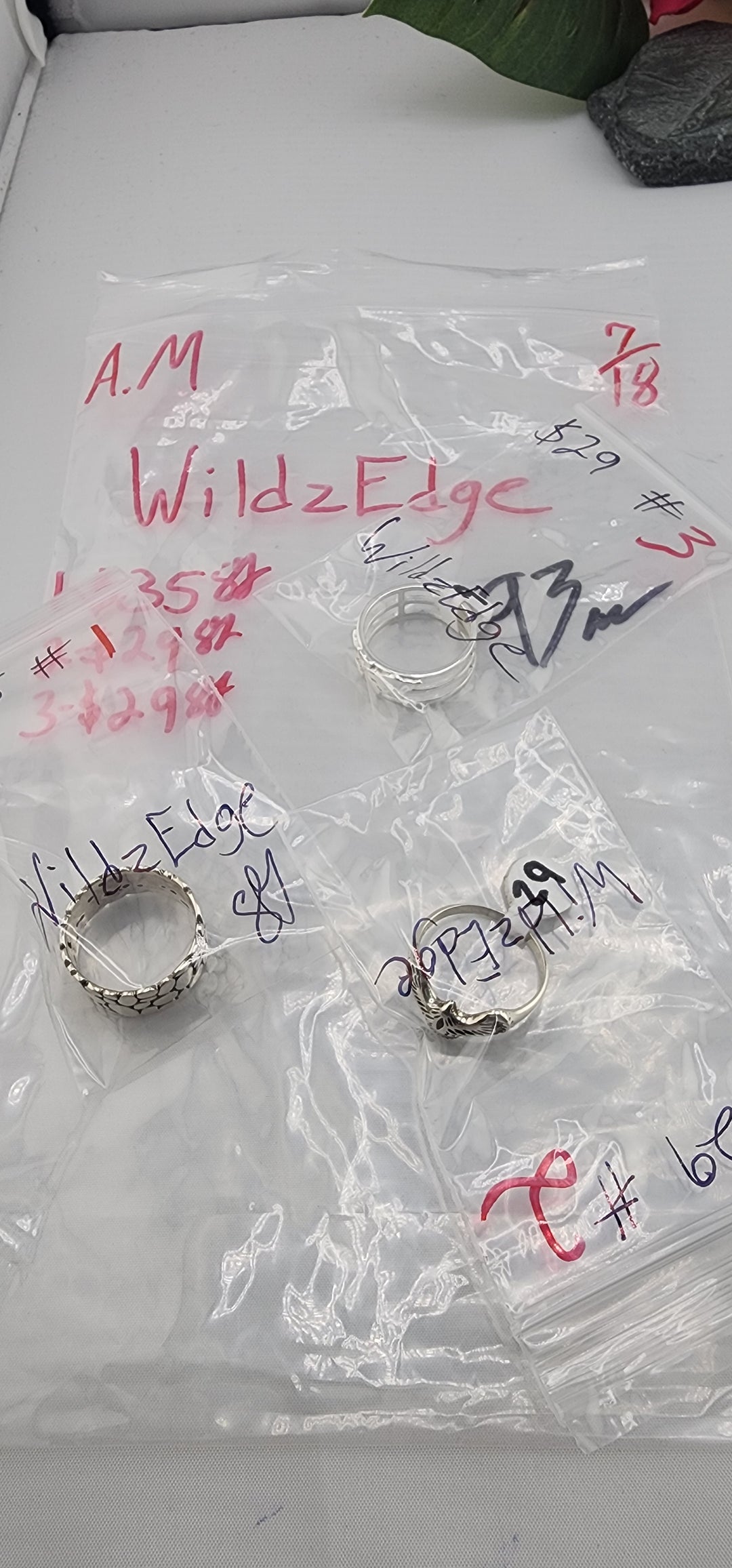 AM SHOW 48HR - RESERVED FOR: WildzEdge - 7/18/2025 FL tiktok Live Show - 3 Sterling Silver Items