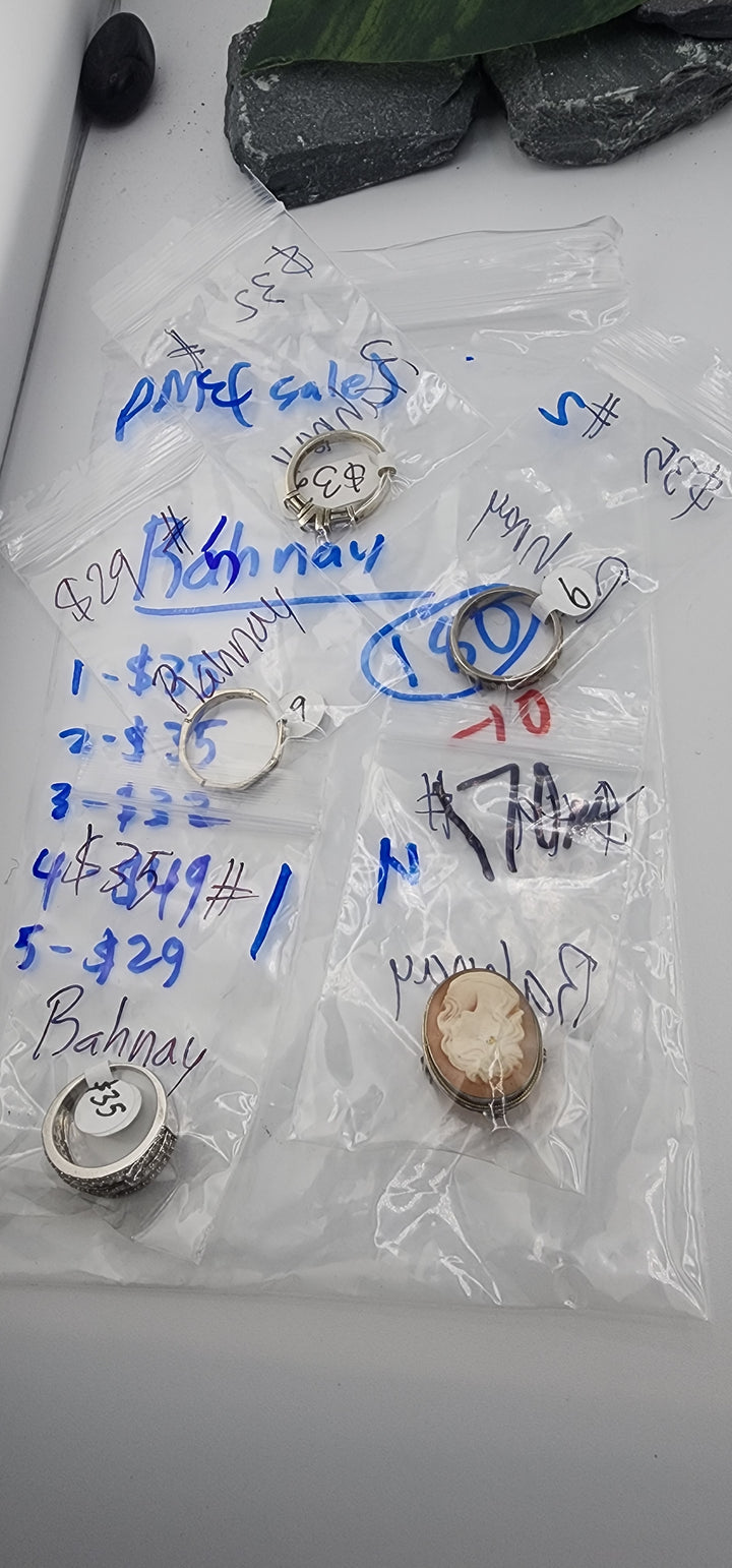 PM SHOW 48HR - RESERVED FOR: Rahnay  - 11/12/2025 tiktok Live Show - 5 Sterling Silver Items