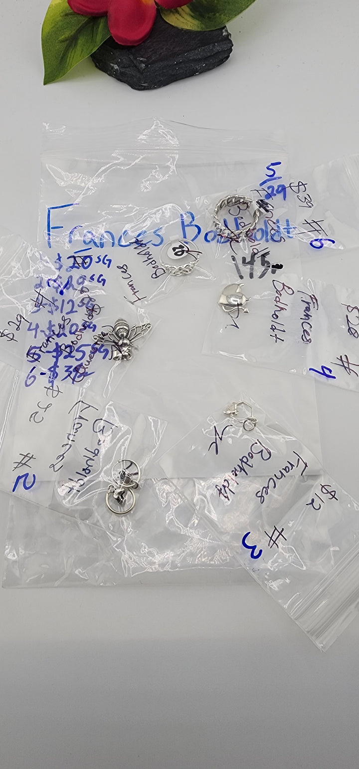 RESERVED FOR: Frances Bodholdt - 5/29/2025 tiktok Live Show - 6 Sterling Silver Items