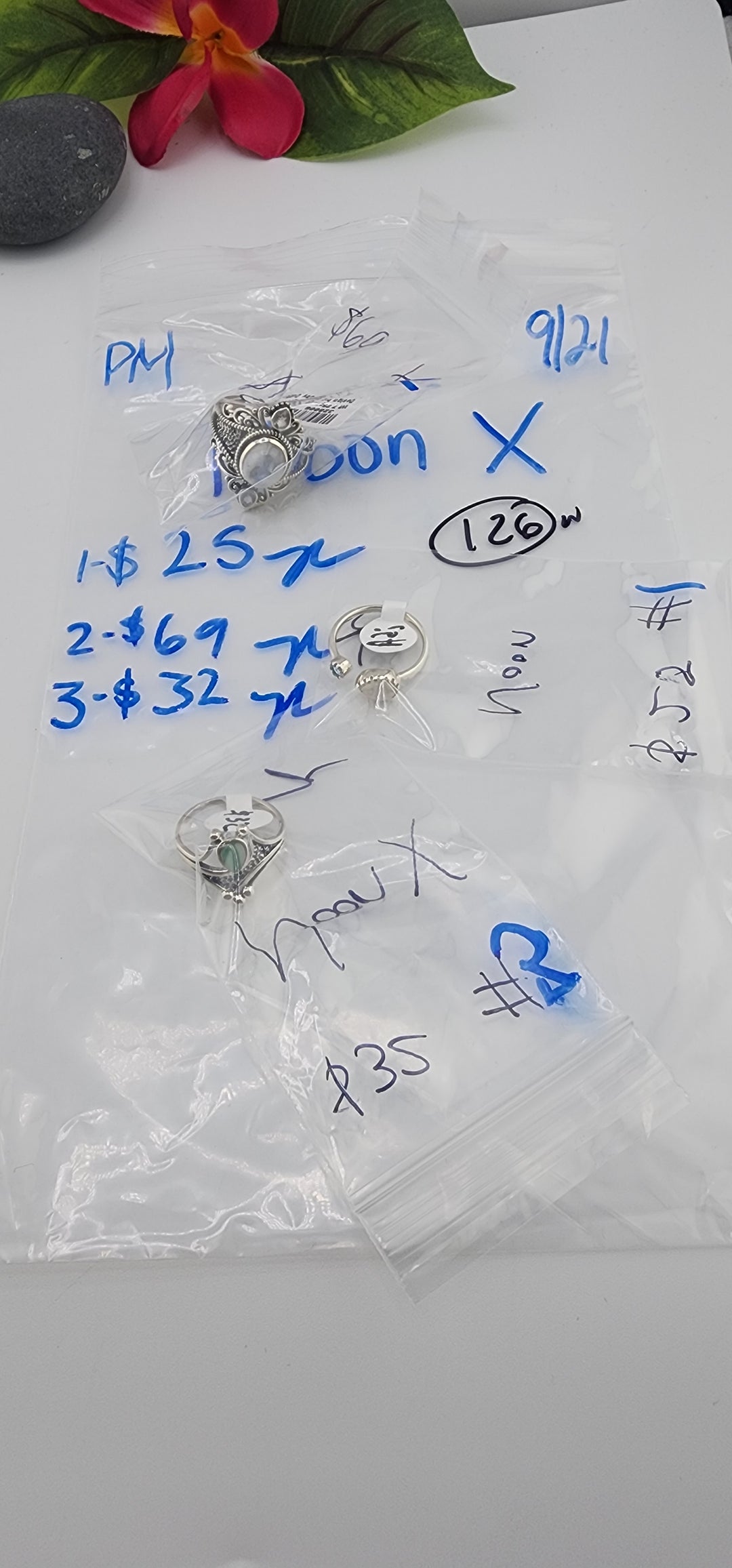 PM SHOW 48HR - RESERVED FOR:  Noon- 9/21/2025 FL tiktok Live Show -3 Sterling Silver Items