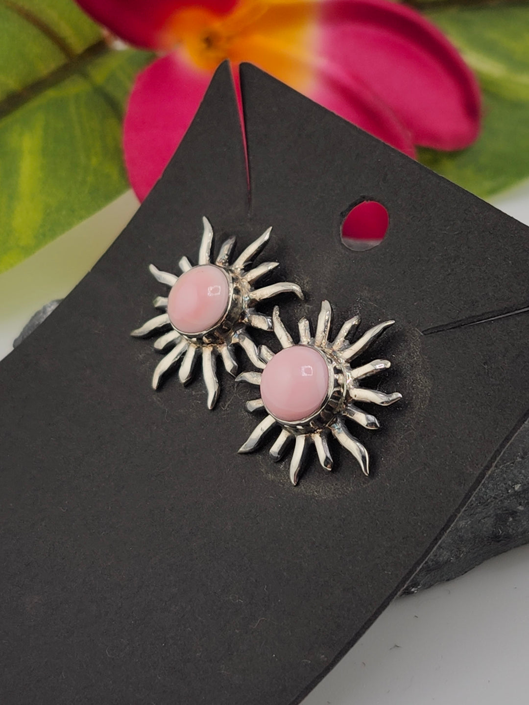 Queen Conch Sun Stud 925 Sterling Silver Earrings
