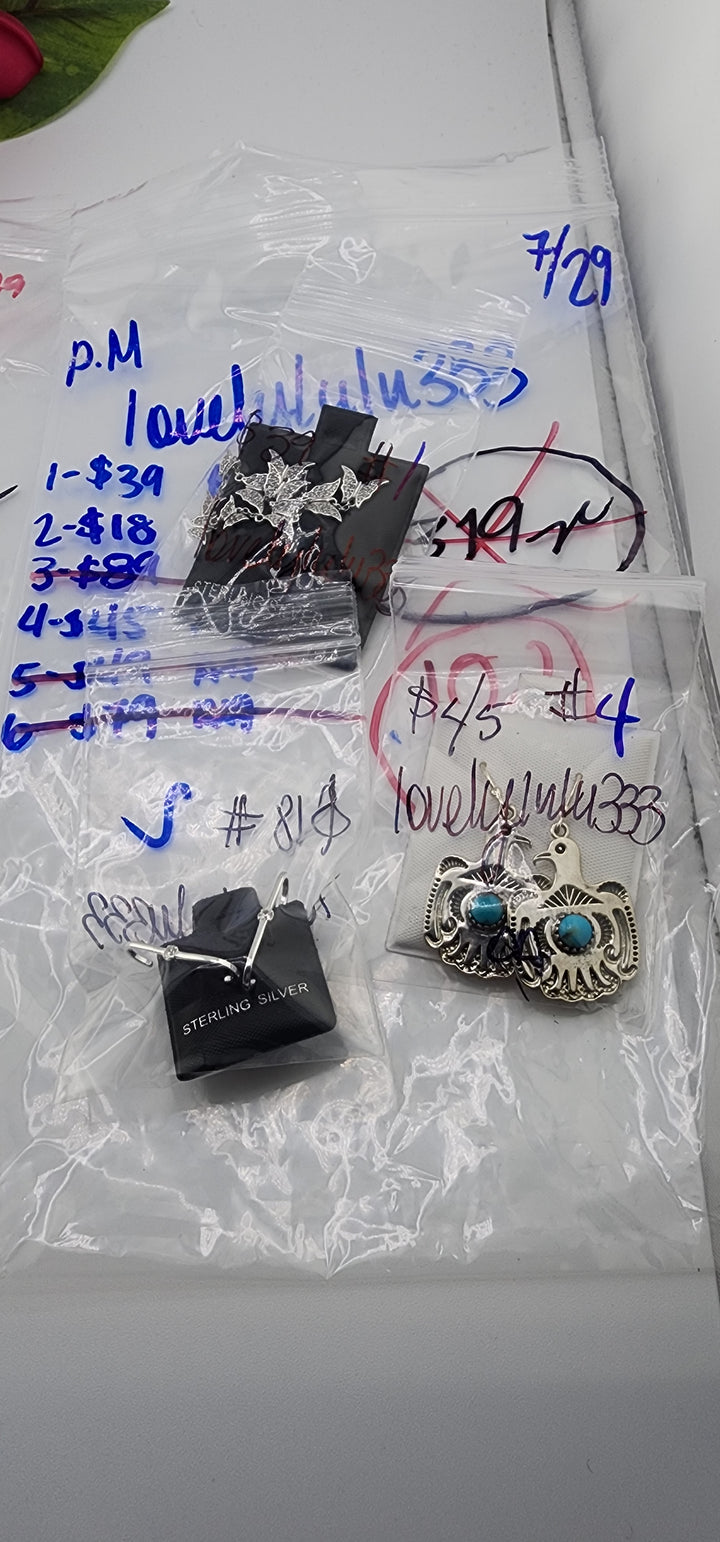 PM SHOW 48HR - RESERVED FOR: lovelylulu333 - 7/29/2025 FL tiktok Live Show - 3 Sterling Silver Items