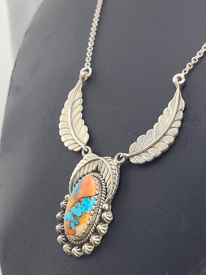 Spiny Oyster Copper Turquoise 18" Necklace