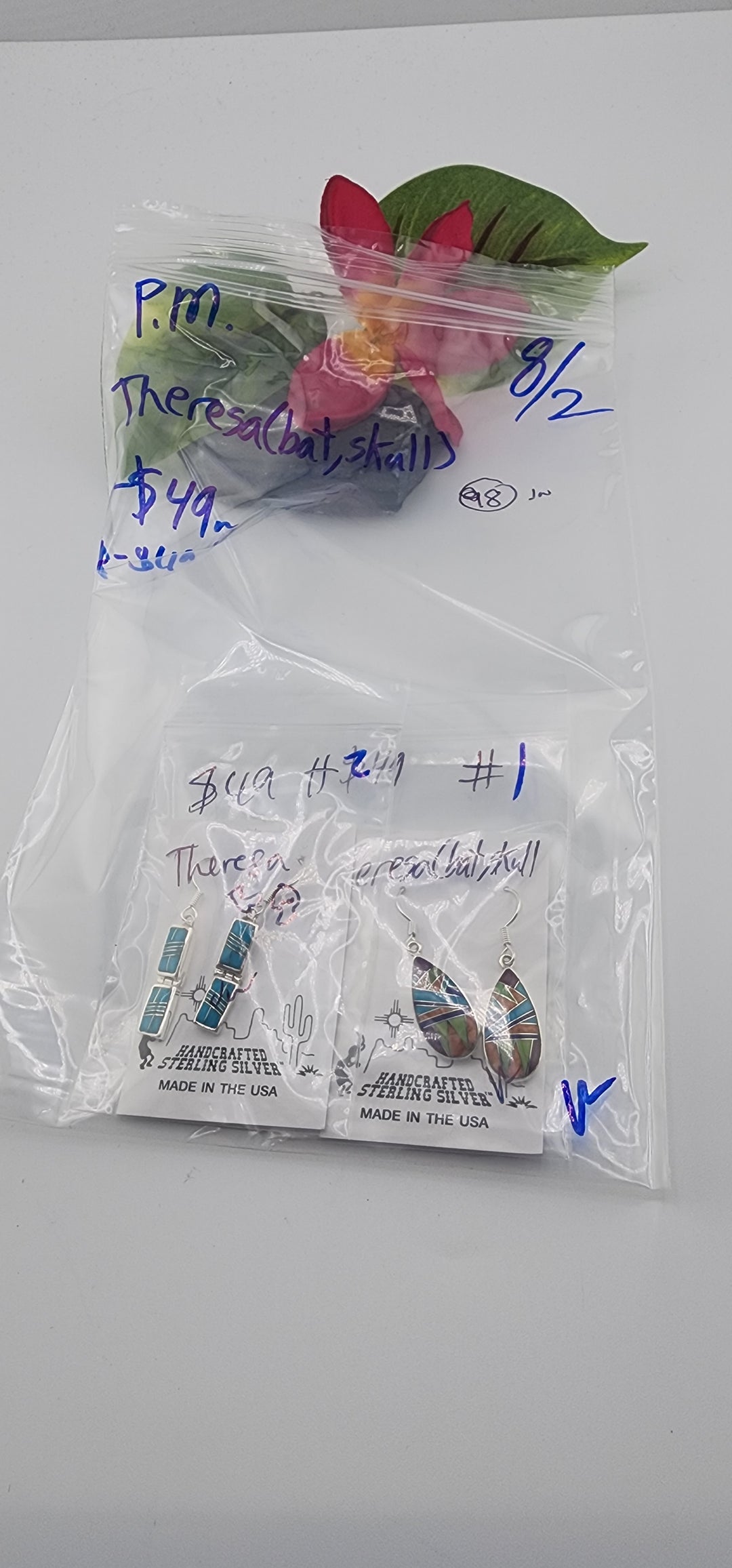 PM SHOW 48HR - RESERVED FOR:  Theresa🦇💀 - 8/2/2025 FL tiktok Live Show - 2 Sterling Silver Items