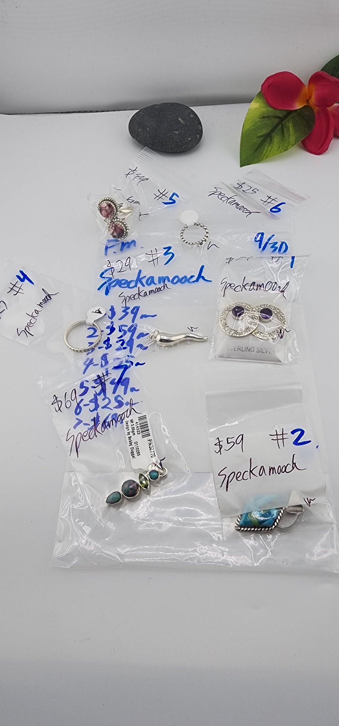 PM SHOW 48HR - RESERVED FOR: Speckamooch - 9/30/2025 FL tiktok Live Show - 7 Sterling Silver Items