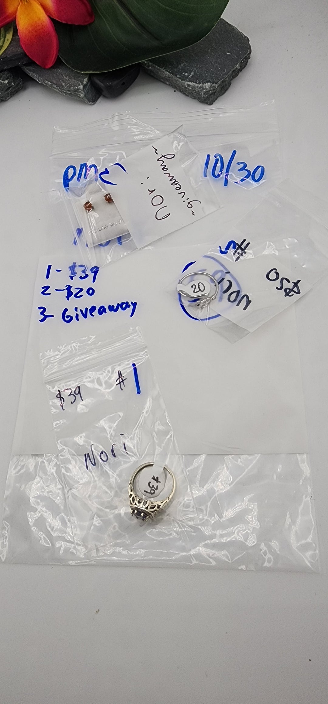 PM SHOW 48HR - RESERVED FOR: nori - 10/30/2025 FL tiktok Live Show - 3 Sterling Silver Items