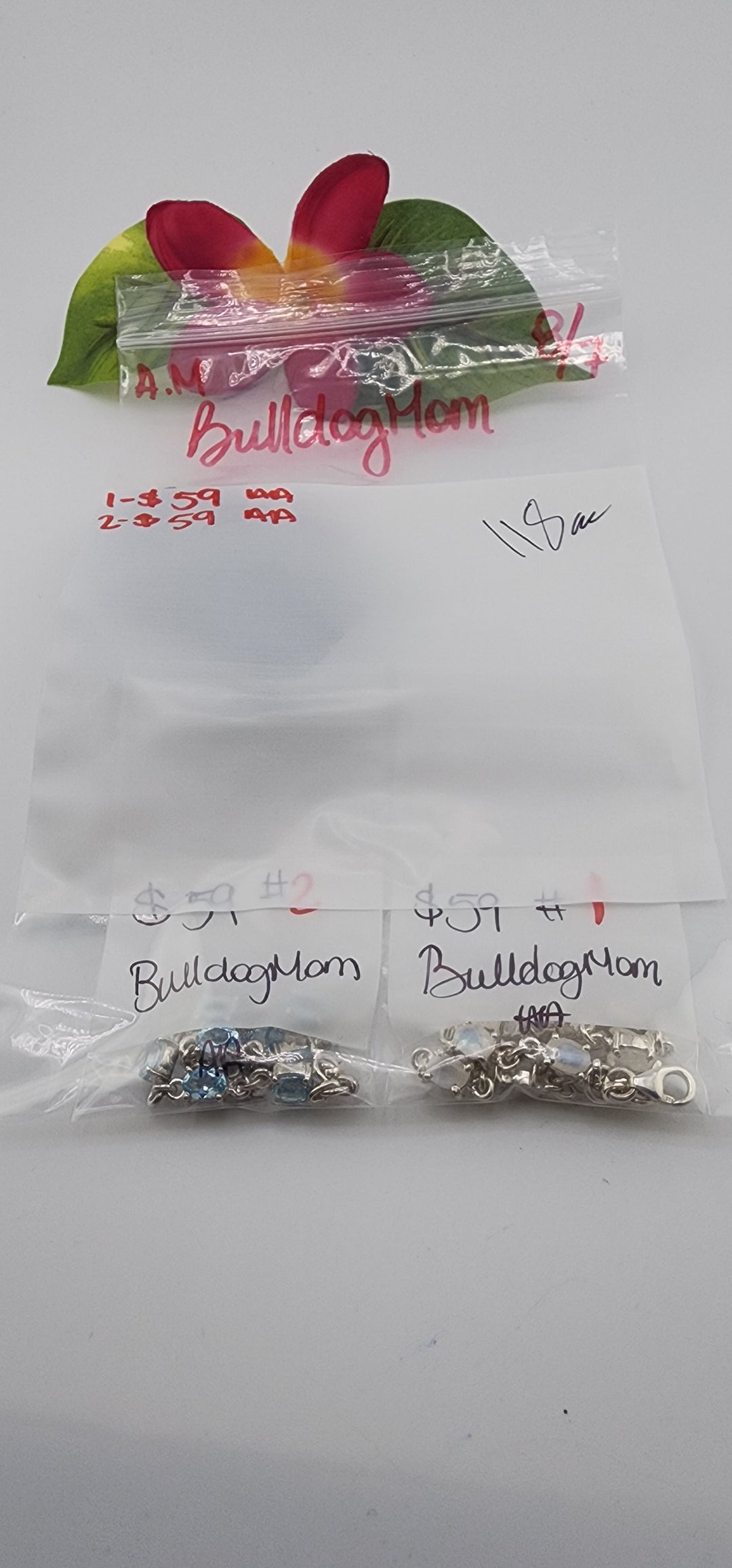 AM SHOW 48HR - RESERVED FOR: Bulldogmom - 8/7/2025 FL tiktok Live Show - 2 Sterling Silver Items