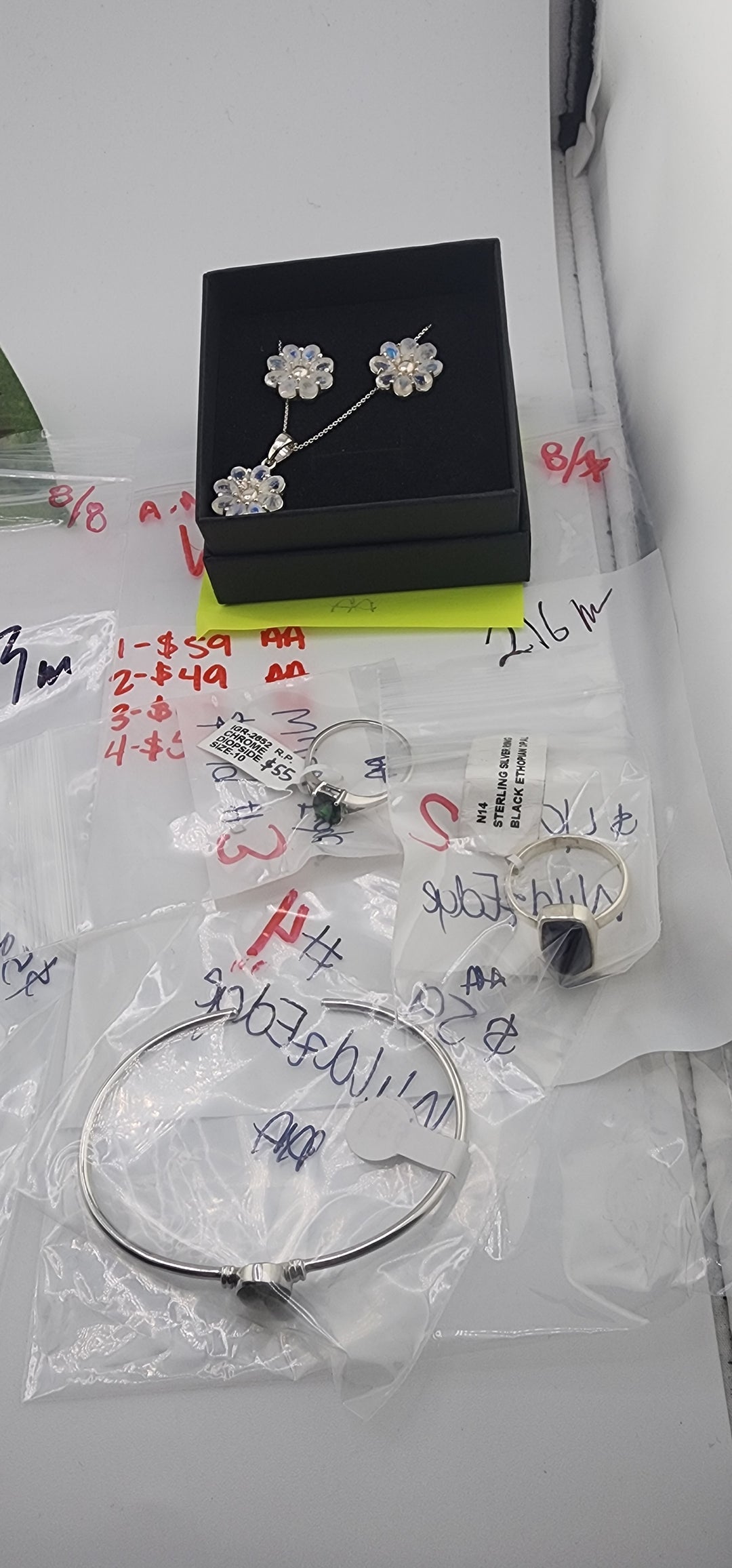 AM SHOW 48HR - RESERVED FOR: WildzEdge - 8/7/2025 FL tiktok Live Show - 4 Sterling Silver Items