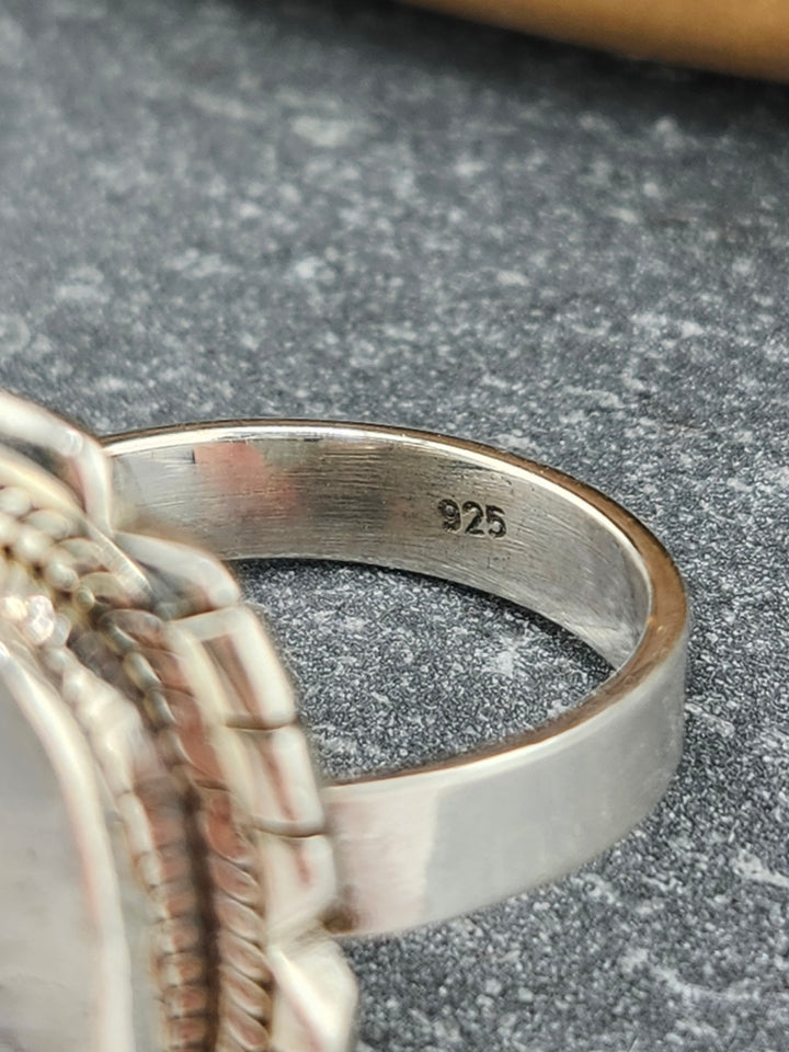 Cut Moonstone Ring Size 6