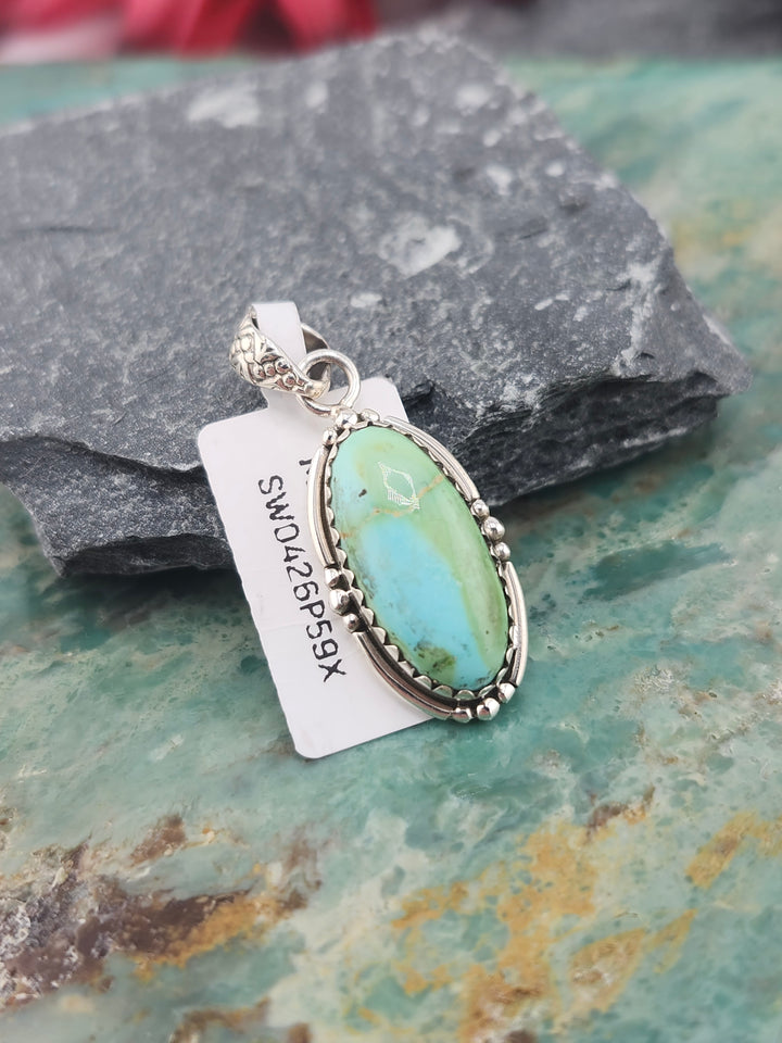 Southwest 925 Sterling Silver Sonoran Gold Pendant