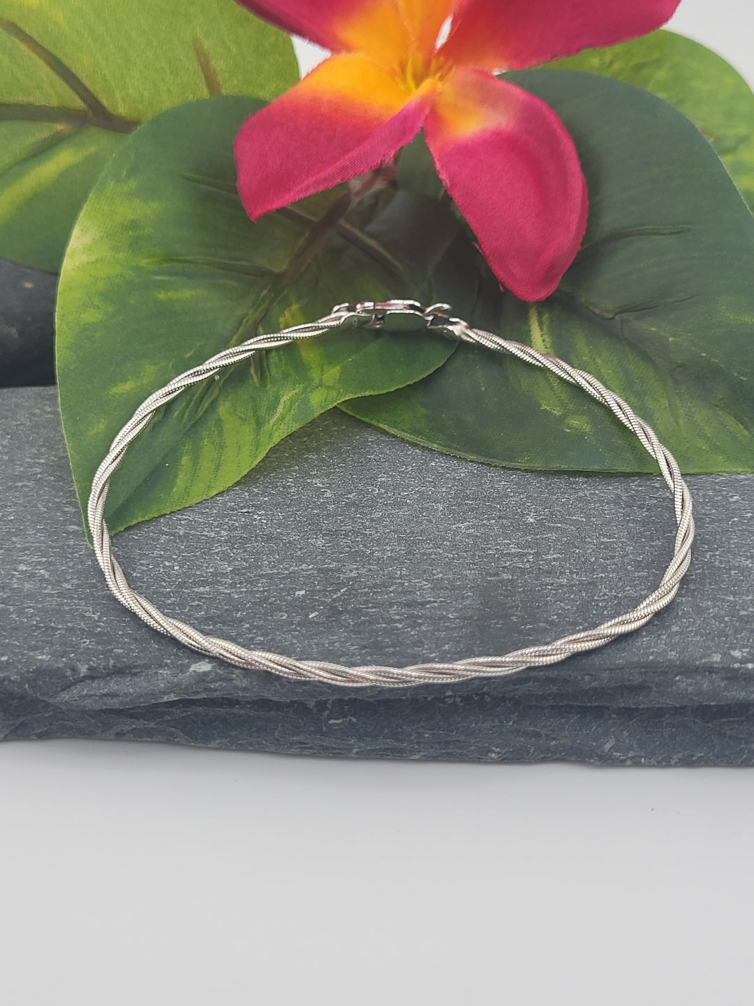 Sterling Silver 7.5inch Braided Bracelet
