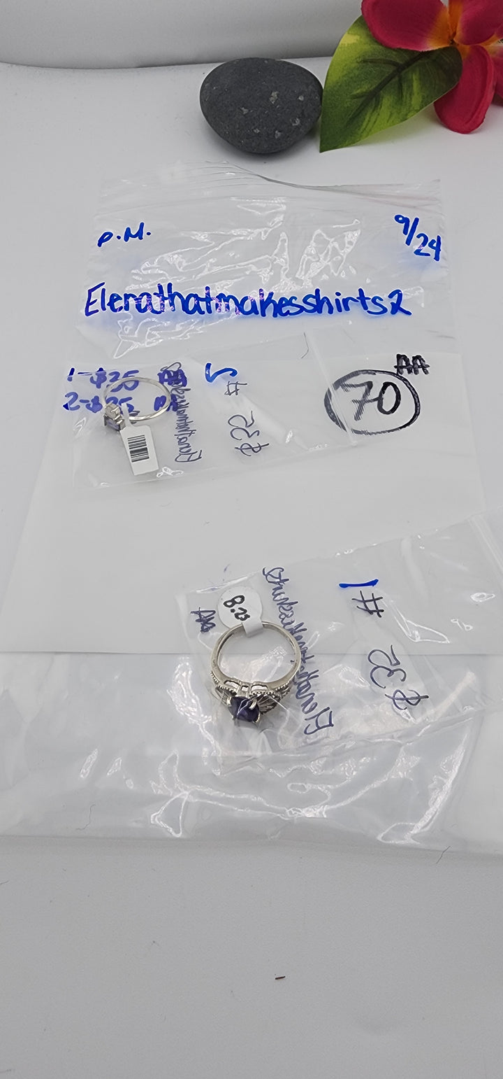 PM SHOW 48HR - RESERVED FOR: Elenathatmakesshirts2 - 9/24/2025 FL tiktok Live Show - 2 Sterling Silver Items