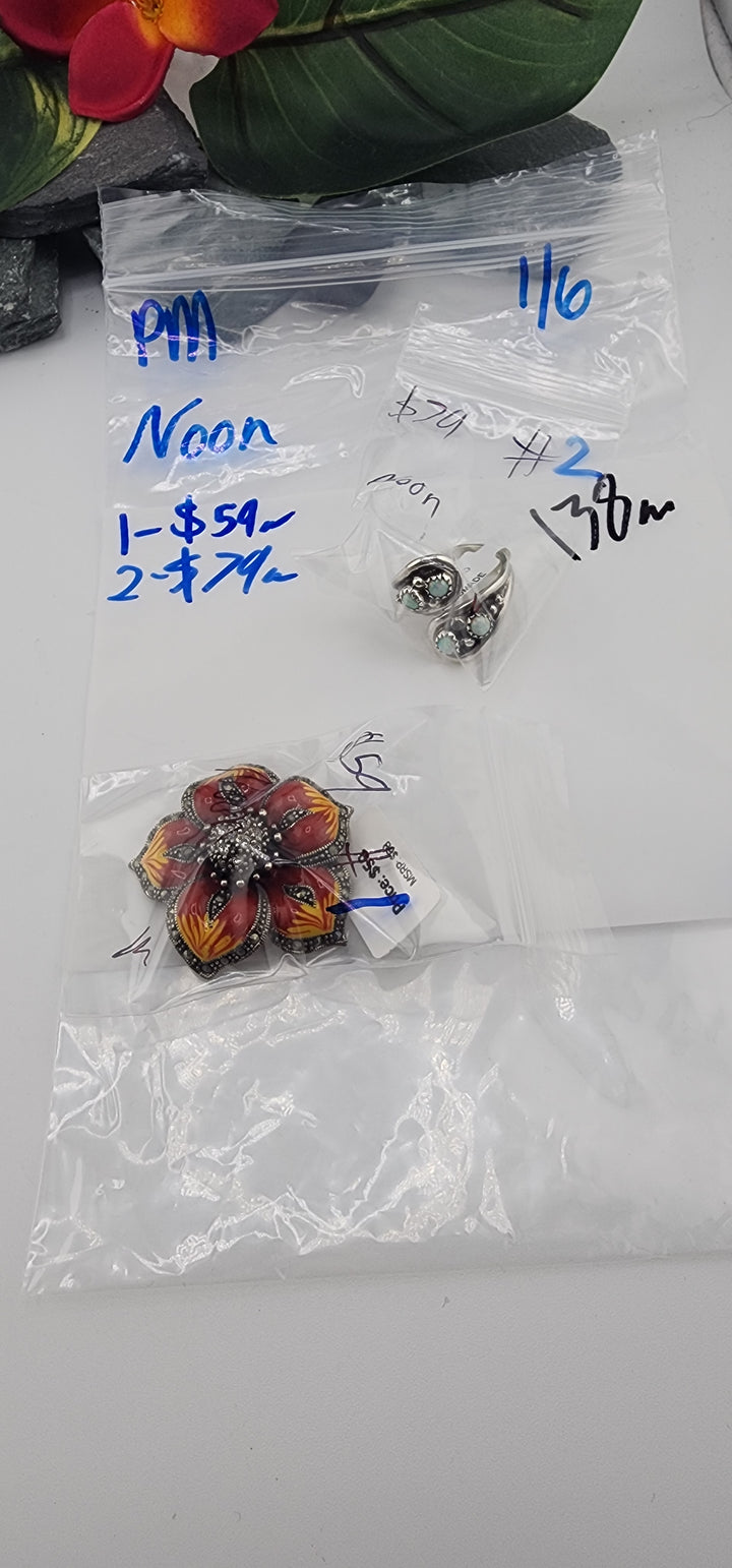 PM SHOW 48HR - RESERVED FOR: Noon - 1/6/2026 tiktok Live Show - 2 Sterling Silver Items