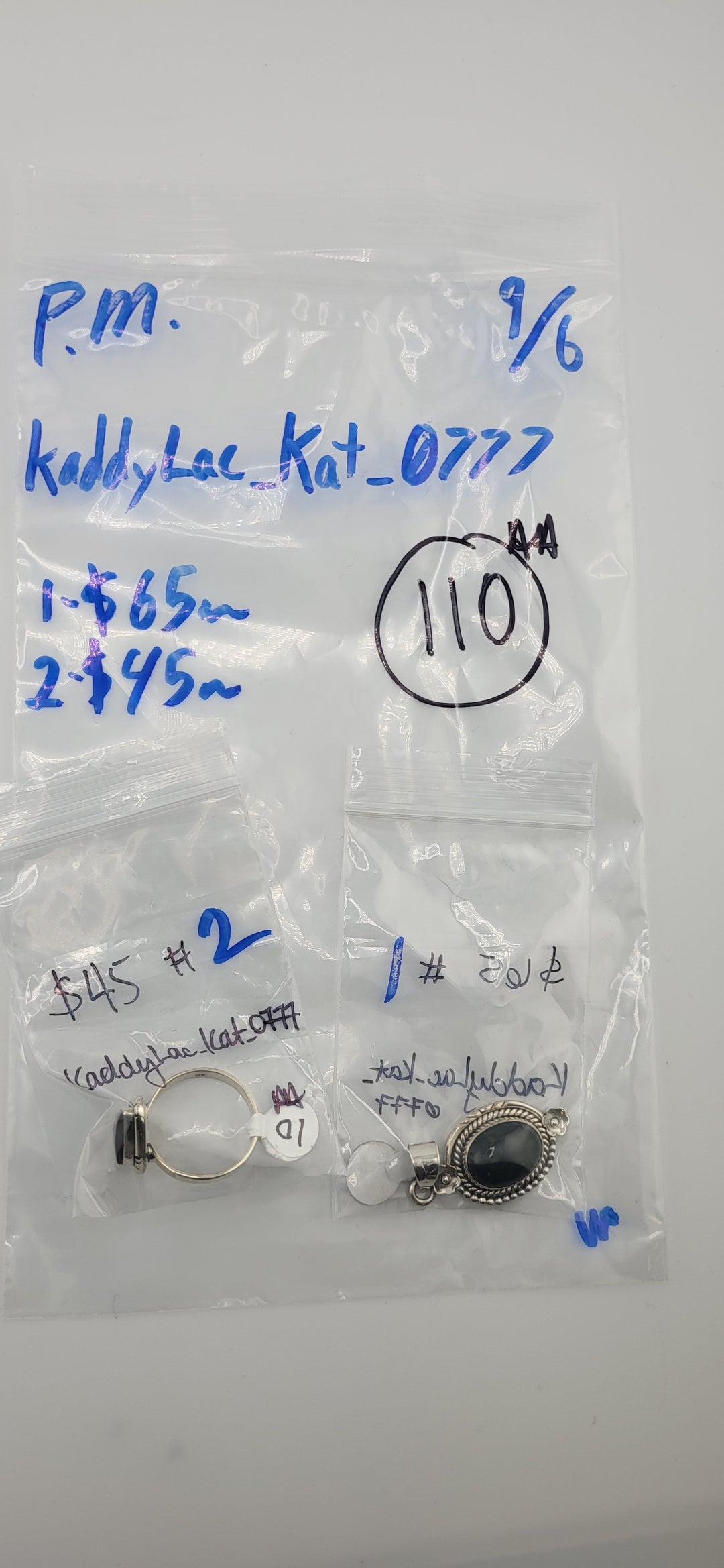 PM SHOW 48HR - RESERVED FOR: kaddylac_kat_0777 - 9/6/2025 FL tiktok Live Show - 2 Sterling Silver Items