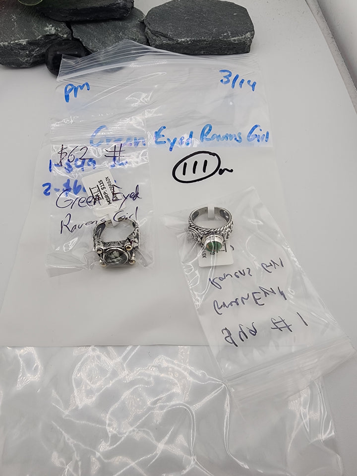 Green Eyed Ravens Girl- 3/14/26 - 2 925 Sterling Silver Items