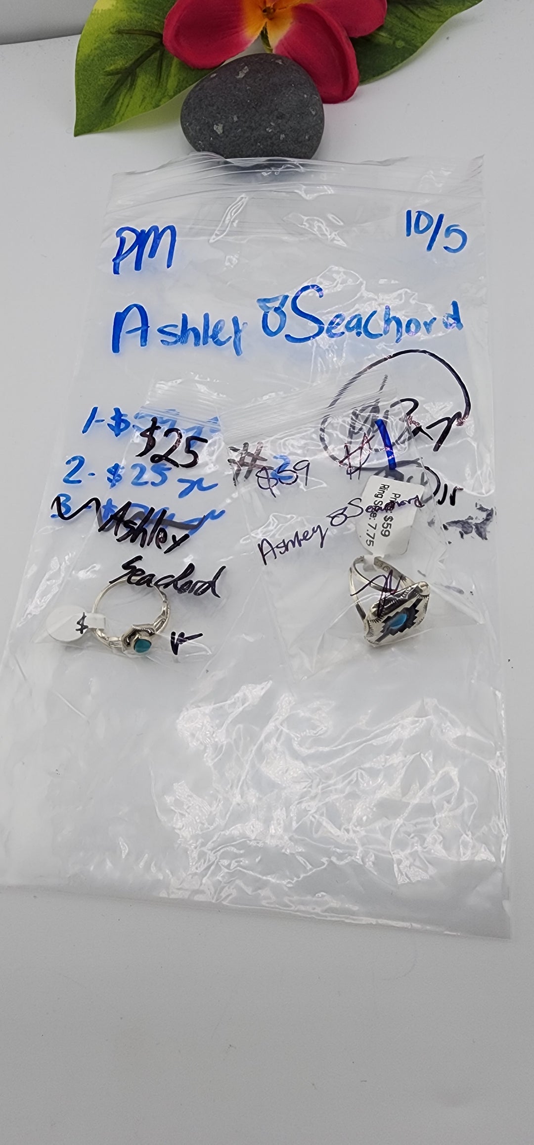 PM SHOW 48HR - RESERVED FOR: Ashley💍Seachord - 10/5/2025 FL tiktok Live Show - 2 Sterling Silver Items