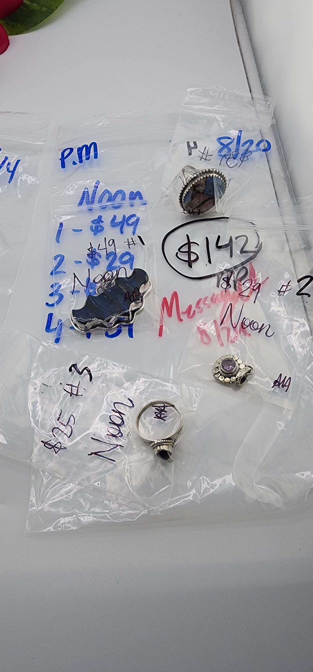 PM SHOW 48HR - RESERVED FOR: NOON - 8/20/2025 FL tiktok Live Show - 4 Sterling Silver Items