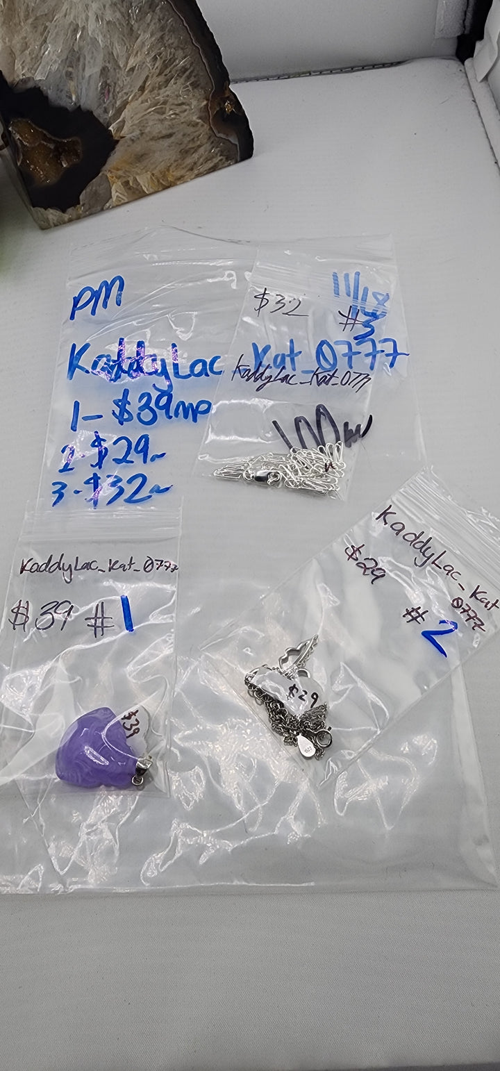 PM SHOW 48HR - RESERVED FOR: kaddyLac_Kat_0777 - 11/18/2025 tiktok Live Show - 3 Sterling Silver Items
