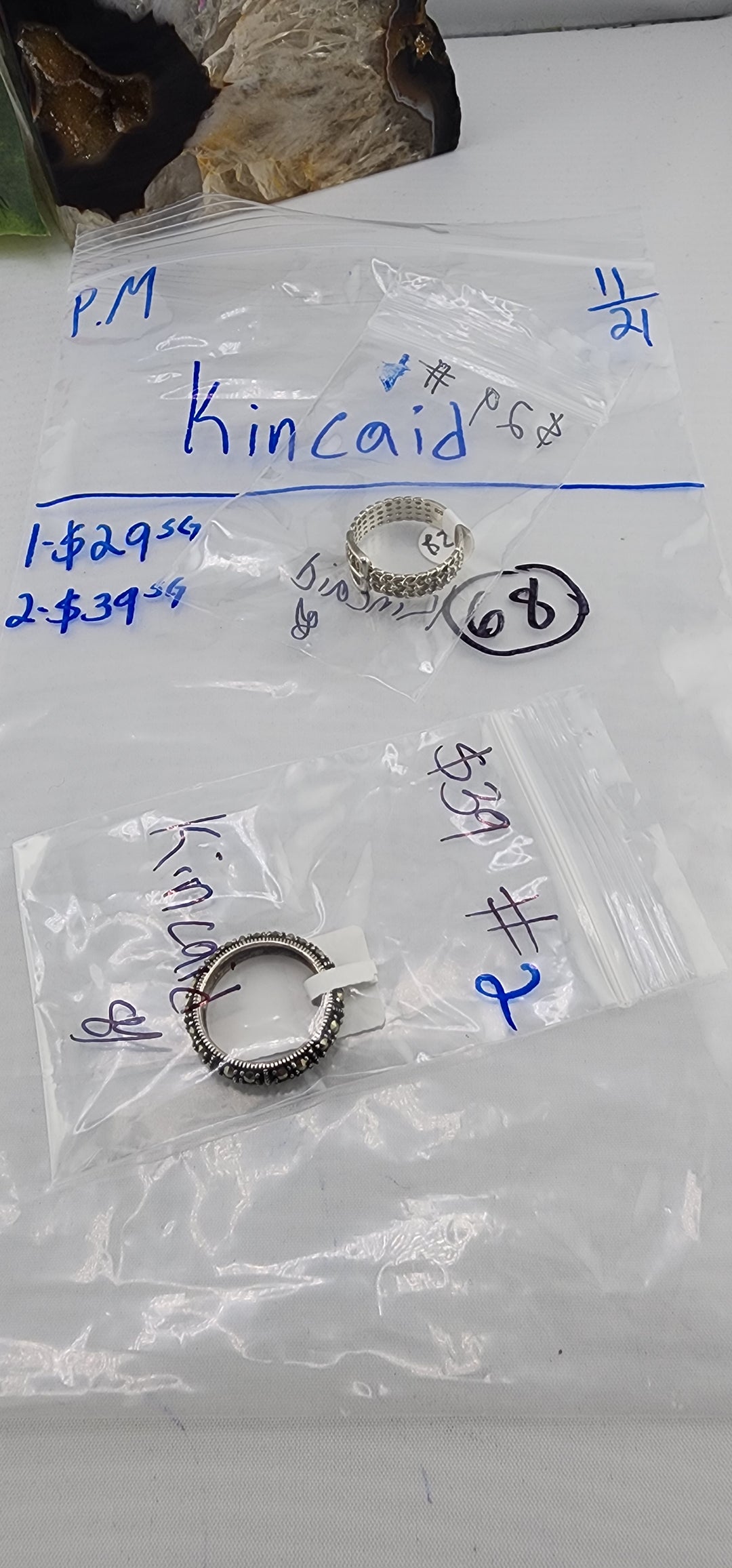 PM SHOW 48HR - RESERVED FOR: Kincaid - 11/21/2025 tiktok Live Show - 2 Sterling Silver Items