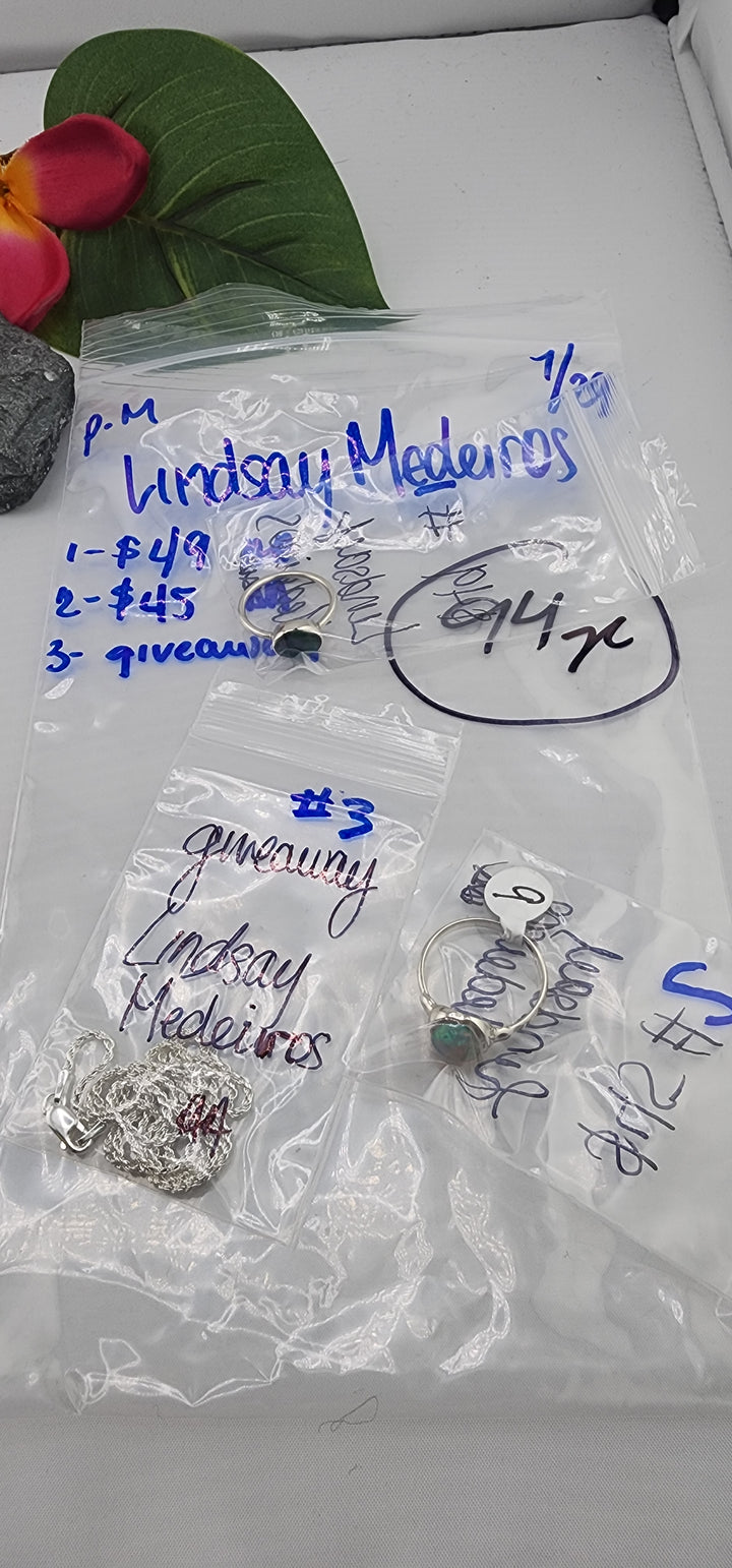 PM SHOW 48HR - RESERVED FOR: Lindsay Mereiros - 7/29/2025 FL tiktok Live Show - 3 Sterling Silver Items