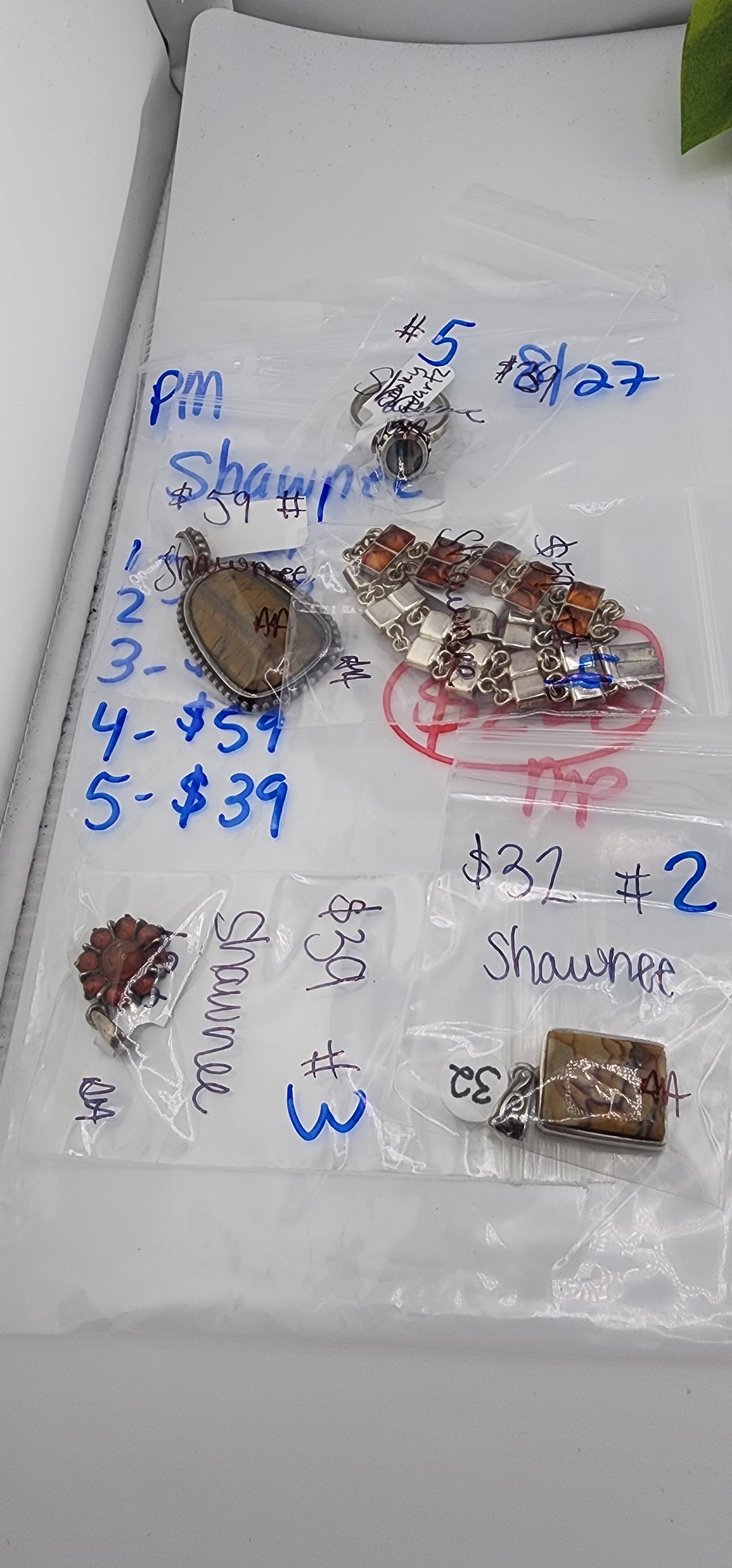 PM SHOW 48HR - RESERVED FOR: Shawnee  - 8/27/2025 FL tiktok Live Show - 5  Sterling Silver Items