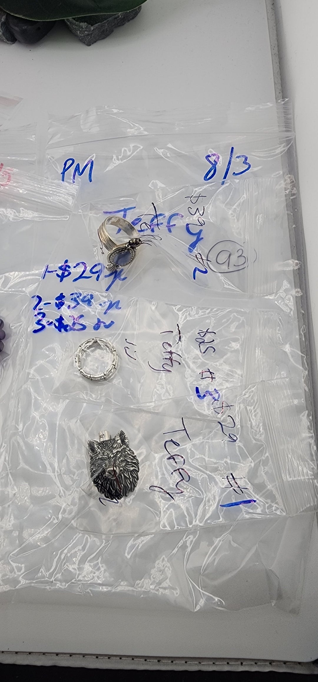 PM SHOW 48HR - RESERVED FOR:   Teffy- 8/3/2025 FL tiktok Live Show -3  Sterling Silver Items