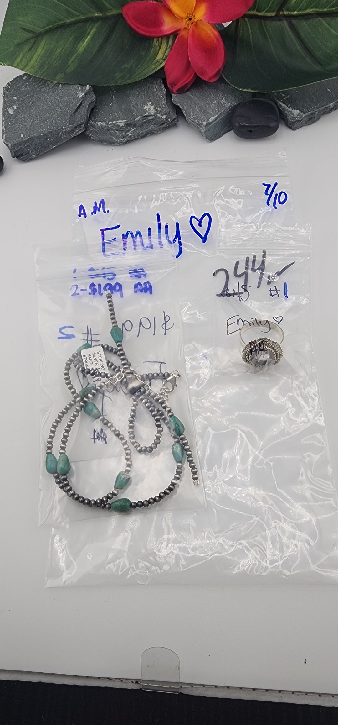 AM SHOW 48HR - RESERVED FOR: Emily💚 - 7/10/2025 FL tiktok Live Show -  2 Sterling Silver Items