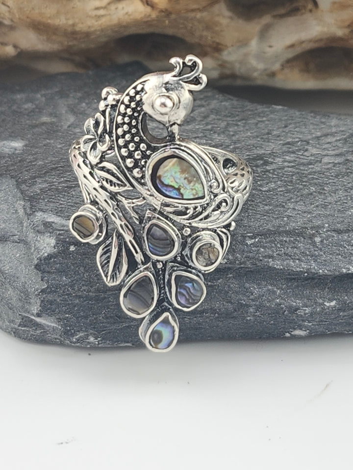 Abalone Peacock Ring