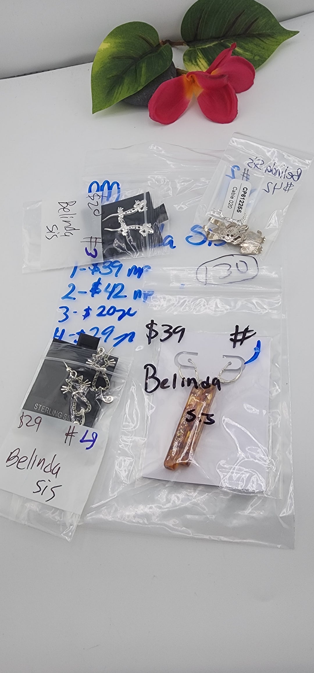 PM SHOW 48HR - RESERVED FOR: Belinda sis - 10/2/2025 FL tiktok Live Show - 4 Sterling Silver Items