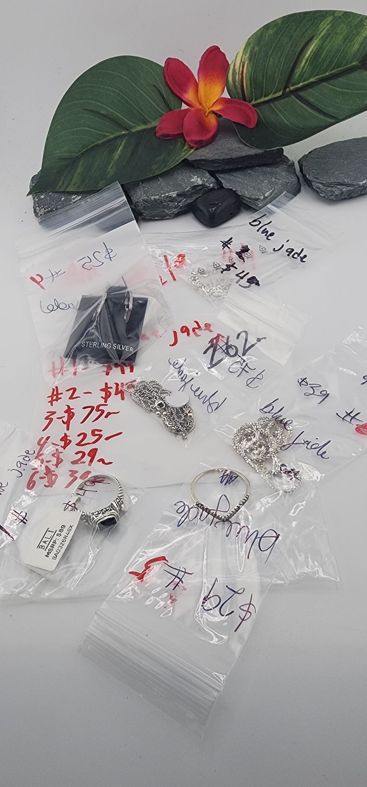 Blue jade *BAG 1* - 4/1/26 - 6 925 Sterling Silver Items