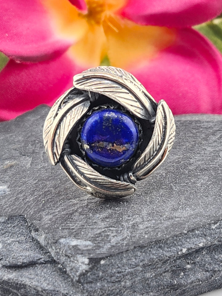 Lapis &amp; 925 Sterling Silver Ring Size 8