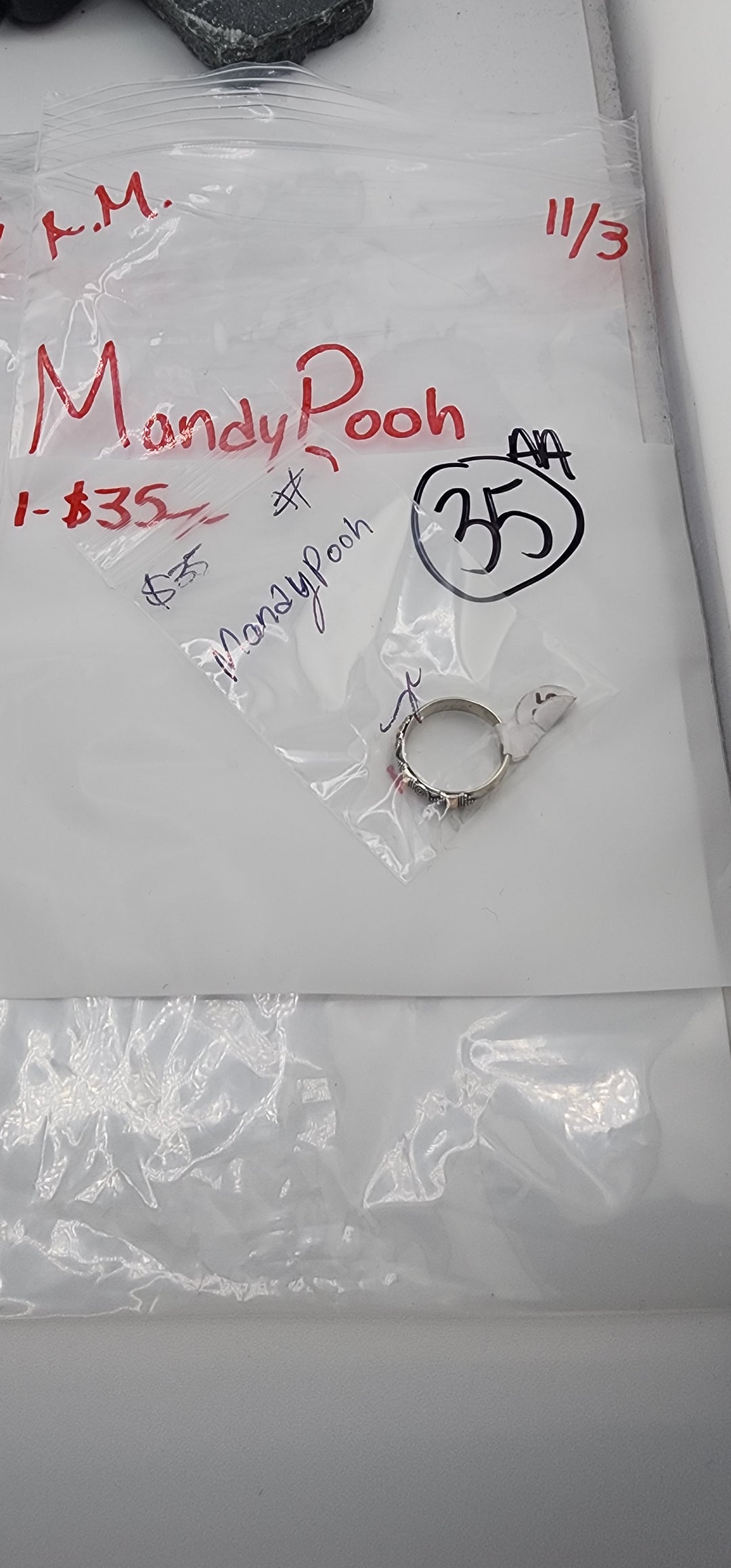 AM SHOW 48HR RESERVED FOR: MandyPooh  - 11/3/2025 FL tiktok Live Show -  1 Sterling Silver Items