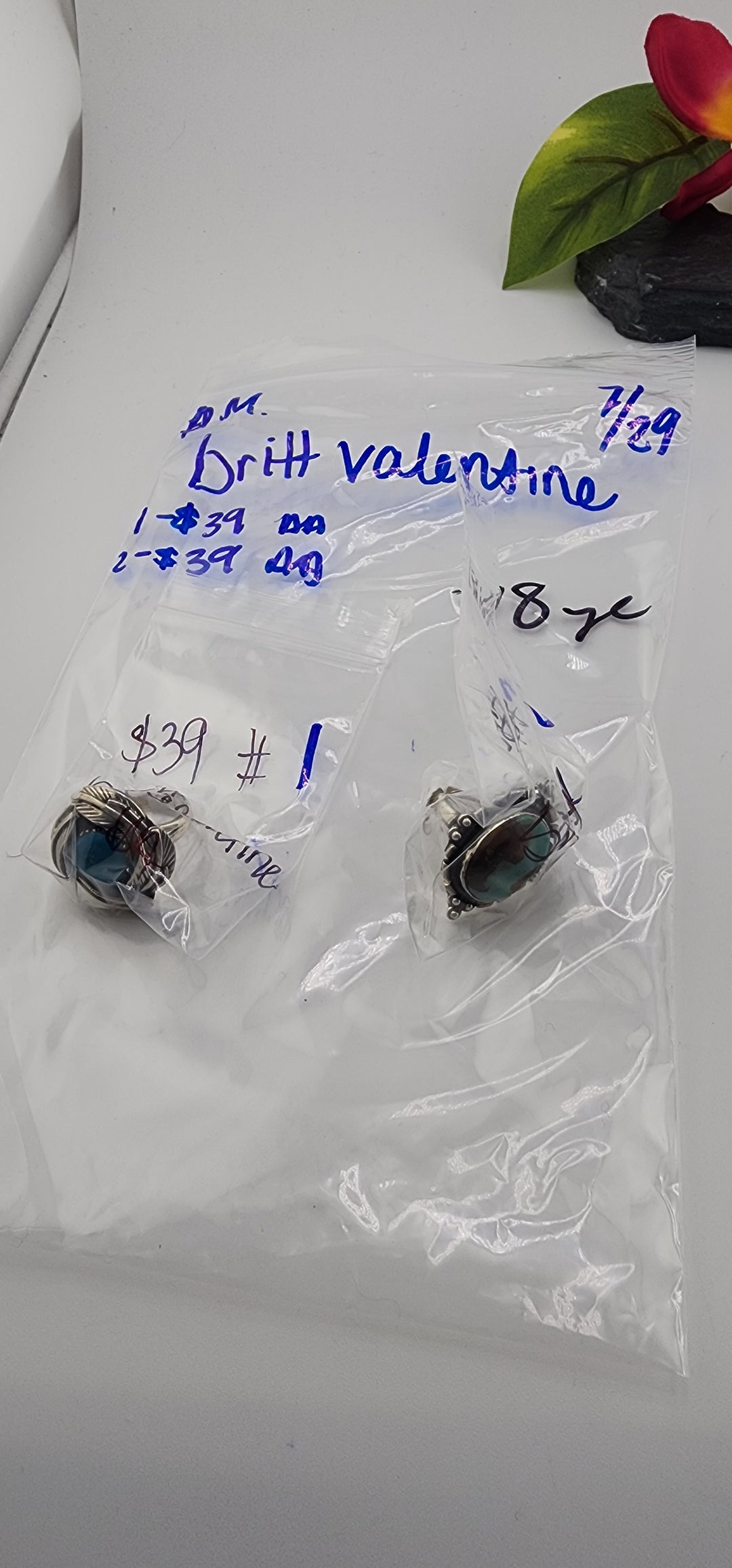 PM SHOW 48HR - RESERVED FOR: britt valentine - 7/29/2025 FL tiktok Live Show - 2 Sterling Silver Items